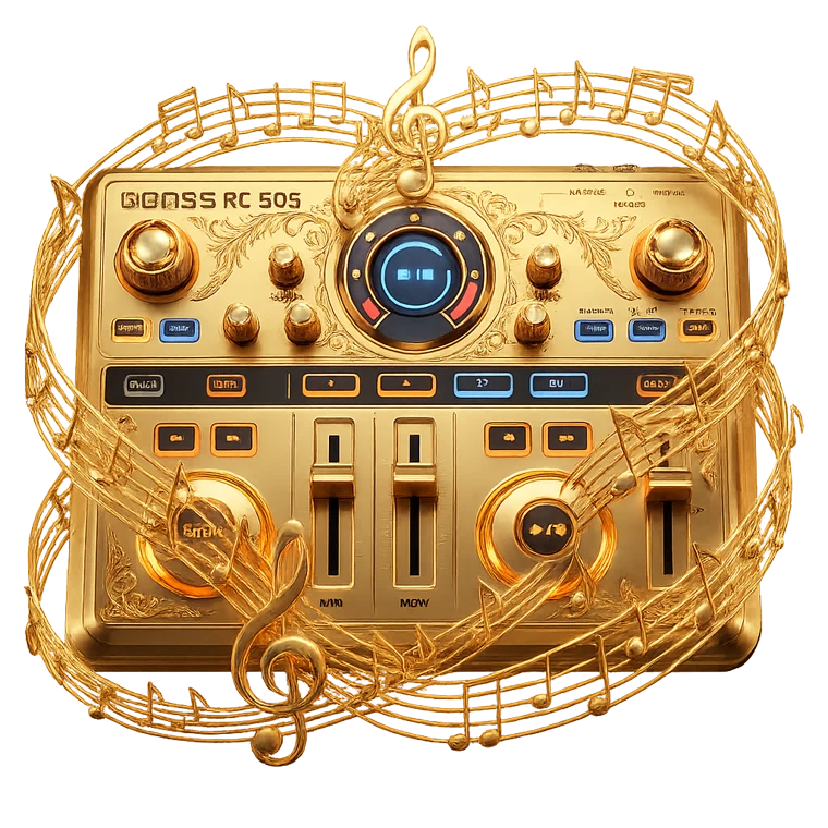 Voice looper device in a theatrical spotlight